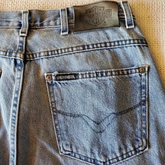 Harley-Davidson Vintage Pocketed‎ Classic Sz. 14 x 28 Blue Jeans - Picture 8 of 10